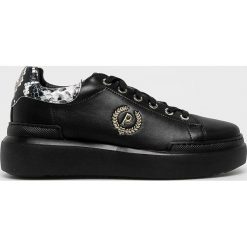 Pollini - Buty. Czarne buty sportowe damskie Pollini, ze skóry. W wyprzedaży za 499,90 zł.