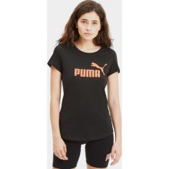 Puma Essentials Koszulka Czarny. Czarne koszulki damskie Puma, s, z nadrukiem, z bawełny, bez kołnierzyka, z krótkim rękawem. Za 94,95 zł.