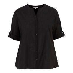 Zhenzi Bluzka Neer czarny female czarny 50/52 (L). Czarne bluzki damskie Zhenzi, s, w paski, eleganckie, z dekoltem w serek, bez rękawów. Za 189,00 zł.