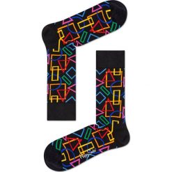 Happy Socks - Skarpetki Geometric. Czarne bez kategorii marki Happy Socks, z elastanu. Za 39,90 zł.