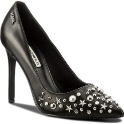 Szpilki: Szpilki KARL LAGERFELD – KL30026 00S Black Lthr W/Silver