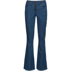 Dżinsy BOOTCUT bonprix ciemny denim "rinse washed". Niebieskie jeansy damskie bonprix, z jeansu. Za 99,99 zł.