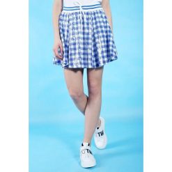 Spódnica w kratkę My Twin. Niebieskie spódniczki damskie Twinset, na imprezę, s, w kratkę, sportowe, rozkloszowane. Za 218,00 zł.