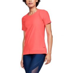 Koszulka Under Armour UA Vanish Short Sleeve W Koralowa. Pomarańczowe bluzki sportowe damskie marki Under Armour, bez wzorów, z tkaniny, bez kołnierzyka, z krótkim rękawem, krótkie, bez kaptura, do biegania. Za 99,99 zł.