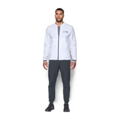 Kurtki sportowe męskie: Under Armour Kurtka męska Sportstyle Woven Bomber biała r. M – (1300812-100)