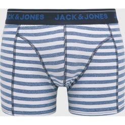 Jack & Jones - Bokserki (3-pack). Niebieskie bokserki męskie Jack & Jones, bez wzorów, z elastanu. W wyprzedaży za 79,90 zł.