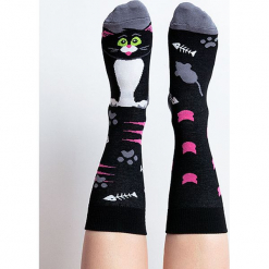 Nanushki - Skarpetki The Great Catsby. Szare skarpetki damskie Nanushki, z bawełny. Za 24,90 zł.