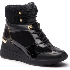 Sneakersy MICHAEL MICHAEL KORS - Liv Bootie 43F8SCFE7S Black. Czarne sneakersy damskie marki MICHAEL Michael Kors, z gumy, przed kolano, na wysokim obcasie. Za 1109,00 zł.