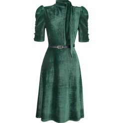 Voodoo Vixen Penelope Velvet Dress Sukienka zielony. Zielone sukienki Voodoo Vixen, xl, ze sztruksu. Za 264,90 zł.