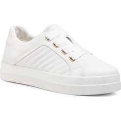 Sneakersy GANT - Avona 21531884 Bright White G290. Białe półbuty damskie GANT, bez wzorów, ze skóry, bez obcasa, na płaskiej podeszwie, bez zapięcia. Za 469,00 zł.