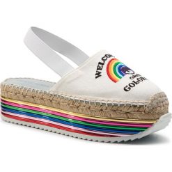 Espadryle CHIARA FERRAGNI - CF2319 Semiblanc. Białe espadryle damskie Chiara Ferragni, bez wzorów, ze skóry, bez obcasa. W wyprzedaży za 669,00 zł.