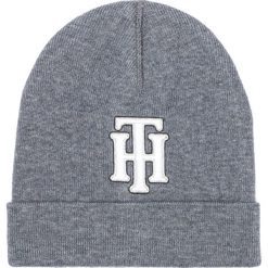 Tommy Hilfiger Czapka Szary. Szare czapki damskie TOMMY HILFIGER, bez wzorów, z wełny. Za 175,95 zł.