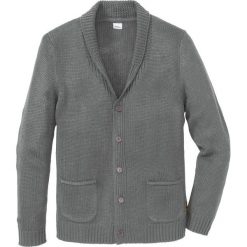 Sweter rozpinany Regular Fit bonprix szary melanż. Szare kardigany męskie bonprix, l, melanż. Za 89,99 zł.