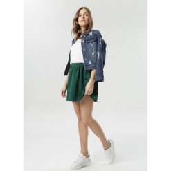 Zielona Spódnica Jackie. Zielone spódniczki damskie Born2be, na co dzień, s, bez wzorów, z dzianiny, sportowe, mini, rozkloszowane. Za 54,99 zł.