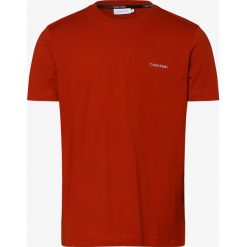 Calvin Klein - T-shirt męski, pomarańczowy. Pomarańczowe t-shirty męskie Calvin Klein, s, bez wzorów, bez kołnierzyka. Za 129,95 zł.