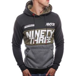 Bluza męska z kapturem czarna Recea. Czarne bluzy męskie Recea, xl, bez wzorów, z bawełny, z kapturem, bez rękawów, z kapturem. Za 62,90 zł.