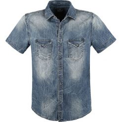 Brandit Riley Short Sleeve Denim Shirt Workershirt niebieski. Niebieskie koszule męskie marki Brandit, m, z denimu, vintage, z krótkim rękawem. Za 99,90 zł.