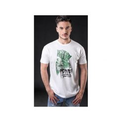 T-shirt "Money can steal your soul" - Bohater x Romo_79. Białe t-shirty męskie Unicut, z nadrukiem, z bawełny, bez kołnierzyka. Za 41,30 zł.