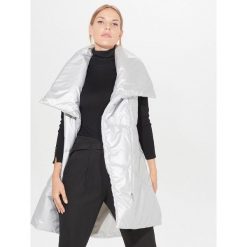 Pikowana kamizelka oversize - Srebrny. Szare kamizelki damskie Mohito, bez wzorów, bez kaptura. Za 149,99 zł.