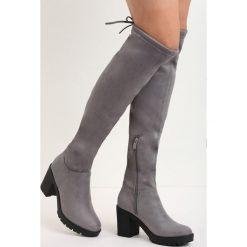 Buty zimowe damskie: Szare Kozaki NoName