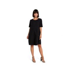 B082 Zwiewna sukienka bombka. Brązowe sukienki damskie BE, s, bez wzorów, eleganckie, bez kołnierzyka, bez rękawów, bombki. Za 145,00 zł.