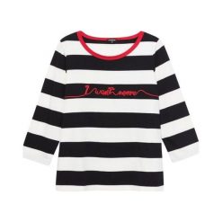 Desigual koszulka damska Ts Matilde XS czarna. Czarne koszulki damskie Desigual, xs, w paski, bez kołnierzyka, bez rękawów. Za 199,00 zł.