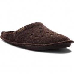 Kapcie CROCS - Classic Slipper 203600 Espresso/Walnut. Pomarańczowe klapki damskie Crocs, bez wzorów, z tworzywa sztucznego, bez obcasa. Za 129,00 zł.