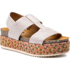 Espadryle REFRESH - 69791 Hielo. Szare espadryle damskie Refresh, bez wzorów, ze skóry ekologicznej, bez obcasa. W wyprzedaży za 139,00 zł.