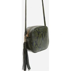 Mini torebka z motywem skóry węża - Khaki. Brązowe torebki klasyczne damskie Reserved, bez wzorów, ze skóry, bez dodatków. Za 69,99 zł.