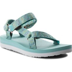 Sandały TEVA - Midform Universal 1090969 Chacha Lagoon. Zielone klapki damskie marki Teva, bez wzorów, z tworzywa sztucznego, sportowe, bez obcasa, bez zapięcia, outdoorowe. W wyprzedaży za 179,00 zł.