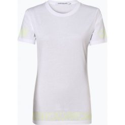 Calvin Klein Jeans - T-shirt damski, biały. Białe t-shirty damskie Calvin Klein Jeans, s, z napisami, z bawełny, eleganckie, bez kołnierzyka. Za 169,95 zł.