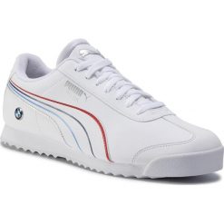 Sneakersy PUMA - Bmw Mms Roma 306526 02 Puma White/Puma White. Białe sneakersy męskie Puma, na co dzień, bez wzorów, ze skóry ekologicznej, bez zapięcia. Za 419,99 zł.