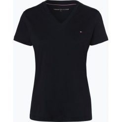 Tommy Hilfiger - T-shirt damski, niebieski. Niebieskie t-shirty damskie TOMMY HILFIGER, xl, bez wzorów, z bawełny, bez kołnierzyka. Za 179,95 zł.
