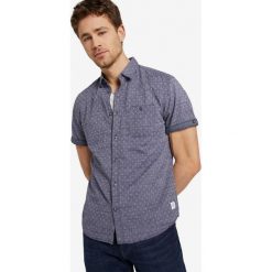 Tom Tailor Koszula Niebieski. Niebieskie koszule męskie Tom Tailor, s, bez wzorów, z bawełny, bez kołnierzyka, z krótkim rękawem. Za 168,95 zł.