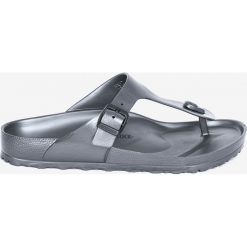 Birkenstock - Japonki. Szare kapcie męskie Birkenstock, bez wzorów, z materiału. W wyprzedaży za 99,90 zł.