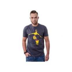 T-shirt Disco King. Szare t-shirty męskie Piekuo, xl, z nadrukiem, z tkaniny, klasyczne, z okrągłym kołnierzem. Za 59,00 zł.