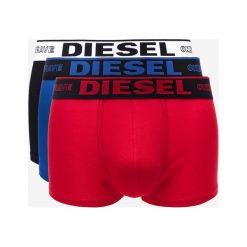 Diesel 3-pack Bokserki Czarny Niebieski Czerwony. Czerwone bokserki męskie Diesel, bez wzorów, z elastanu. Za 206,95 zł.