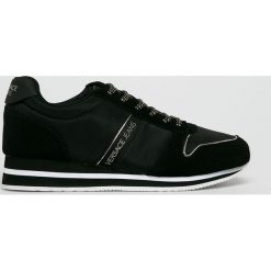 Versace Jeans - Buty. Czarne buty sportowe damskie Versace Jeans, bez wzorów, z jeansu, sportowe. W wyprzedaży za 459,90 zł.