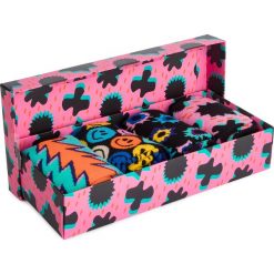 Zestaw 4 par wysokich skarpet unisex HAPPY SOCKS - XFST09-0100 Czarny Kolorowy Różowy. Różowe skarpetki damskie Happy Socks, bez wzorów, z elastanu. W wyprzedaży za 109,00 zł.