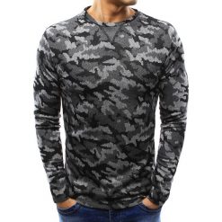 Swetry klasyczne męskie: Sweter męski szary (wx0992)
