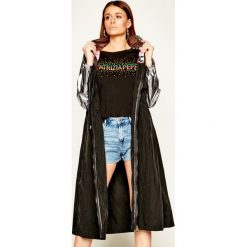 Parka Patrizia Pepe 2A2079/A6W4-K103. Czarne kurtki damskie Patrizia Pepe, bez wzorów, z poliesteru, bez kaptura. W wyprzedaży za 1139,00 zł.