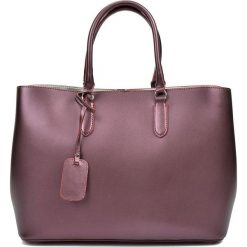 Torebki klasyczne damskie: Skórzana torebka w kolorze bordowym – 49 x 28 x 19 cm