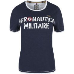 T- shirt Aeronautica Militare. Szare koszulki damskie Aeronautica Militare, bez wzorów, z włoskim kołnierzykiem, bez rękawów. Za 209,00 zł.