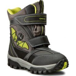 Buty zimowe chłopięce: Śniegowce GEOX – J Lt Himalaya B Abx A J64E5A 05411 C0802 Czarny/J.Zielony