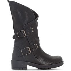 Buty zimowe damskie: Skórzane kozaki Alida