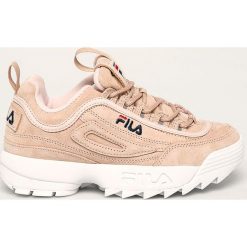 Fila - Buty. Różowe buty sportowe damskie Fila, ze skóry, sportowe. W wyprzedaży za 359,90 zł.