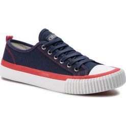 Trampki GUESS - Malibu FM6MAL FAB12 BLUE. Niebieskie półbuty męskie Guess, z aplikacjami, ze skóry, eleganckie, bez zapięcia. Za 369,00 zł.