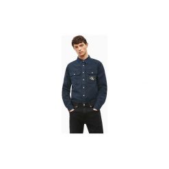 Koszule z długim rękawem Calvin Klein Jeans J30J312496 ARCHIVE ICONIC SHIRT. Niebieskie koszule męskie Calvin Klein Jeans, s, bez wzorów, z jeansu, bez kołnierzyka, z długim rękawem. Za 305,77 zł.
