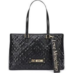 Love Moschino Torebka Czarny. Czarne torebki klasyczne damskie Love Moschino, bez wzorów, z materiału, bez dodatków. Za 912,95 zł.