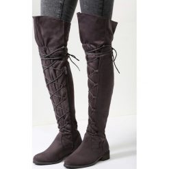 Buty zimowe damskie: Szare Kozaki Existor
